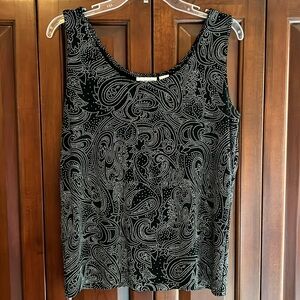 Fancy sparkly dressy Chicos tank blouse